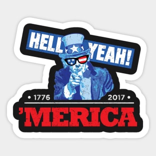 'Merica Uncle Sam Sticker